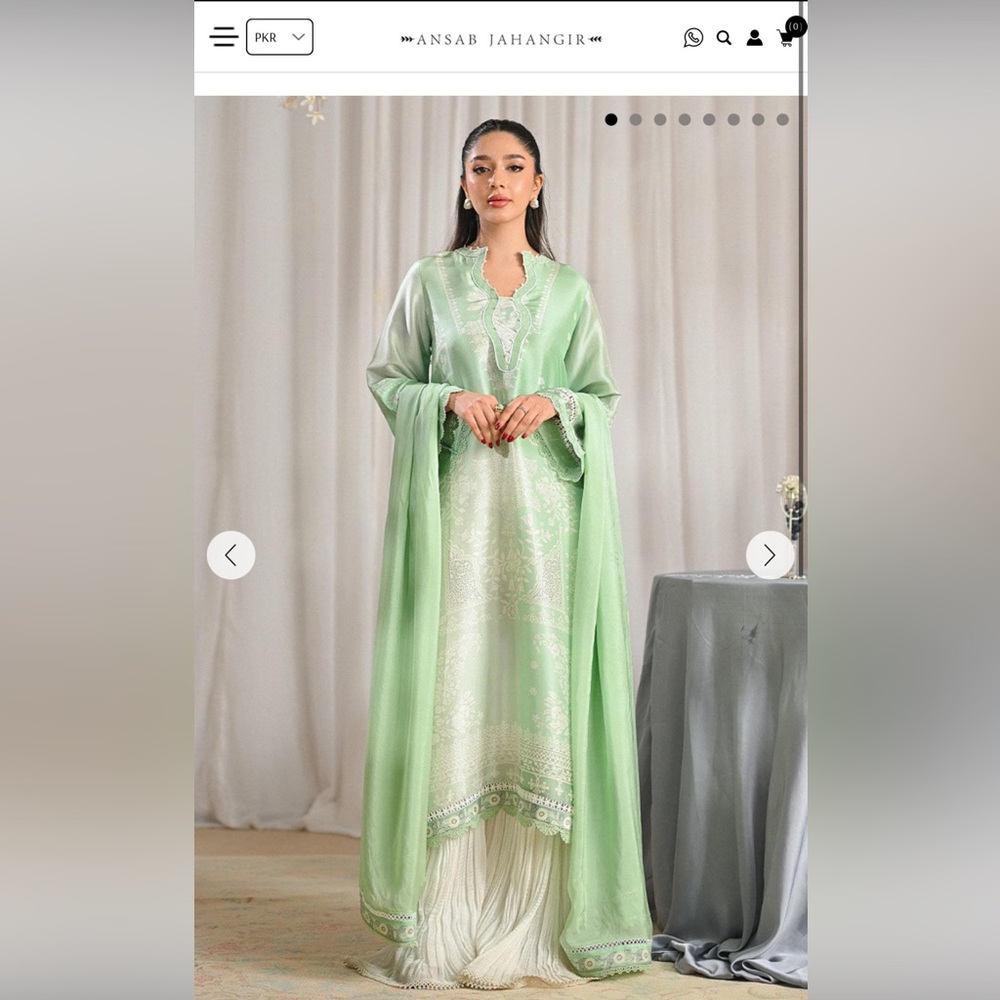 Ansab Jahangir shirt and dupatta pure silk